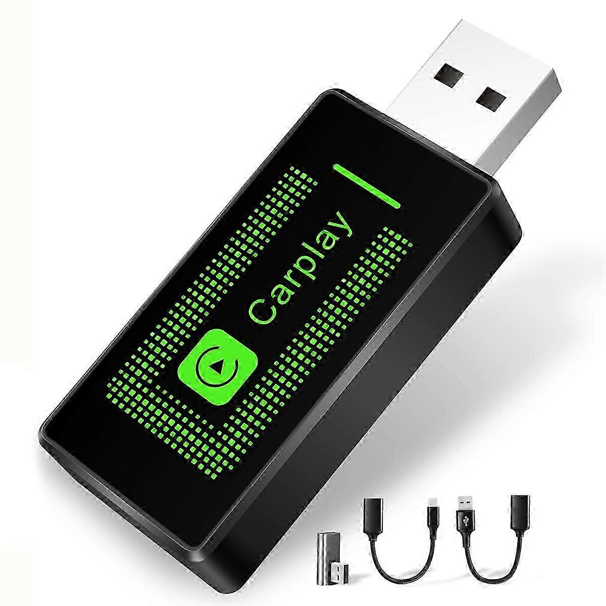 Wireless Carplay Adapter for IOS, Upgrade USB CarPlay Wireless Stick