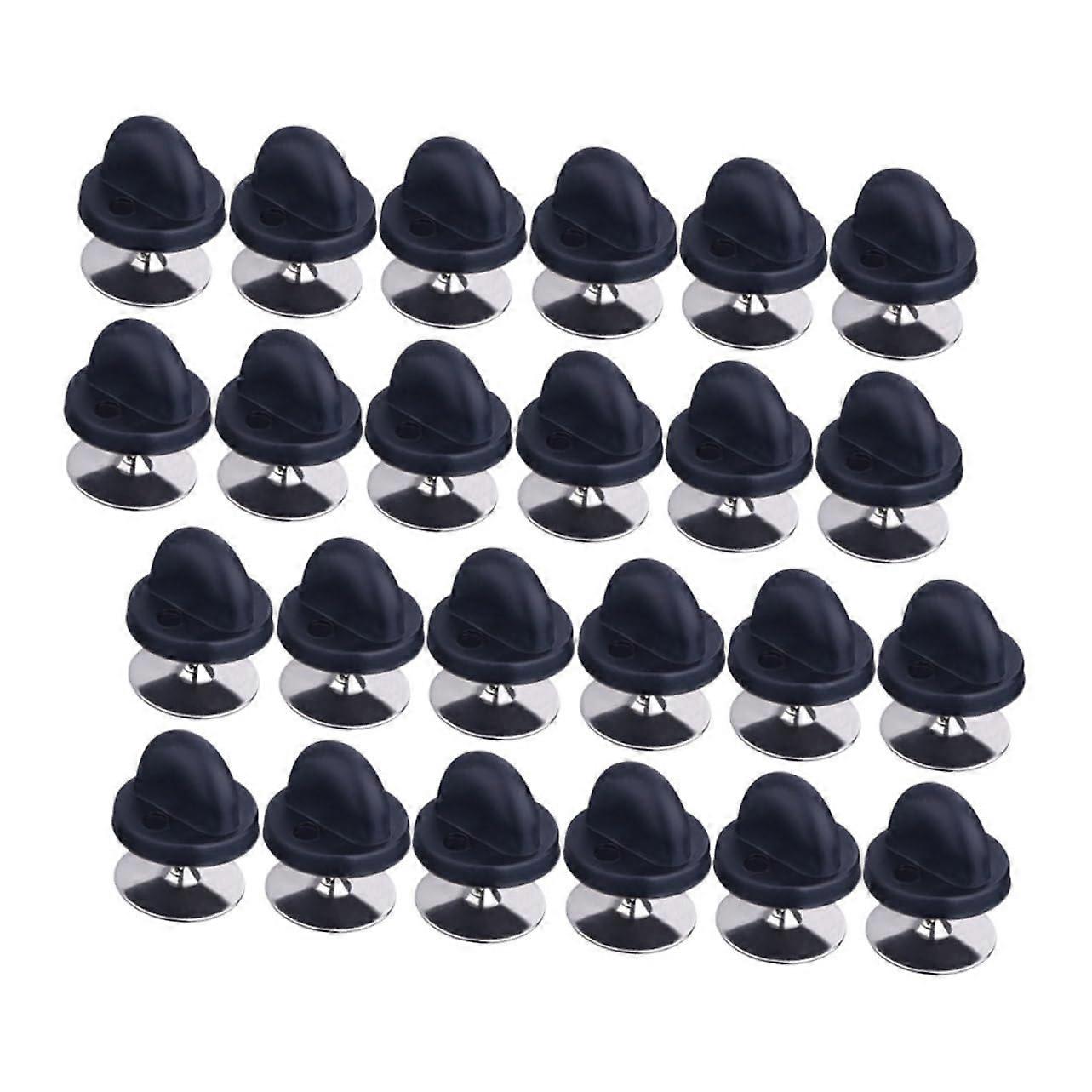 Lapel Pin Backs 100 Sets Rubber Pin Backs for Hat Button Pins Flat Round Multi-Use Safety Backs Replacement