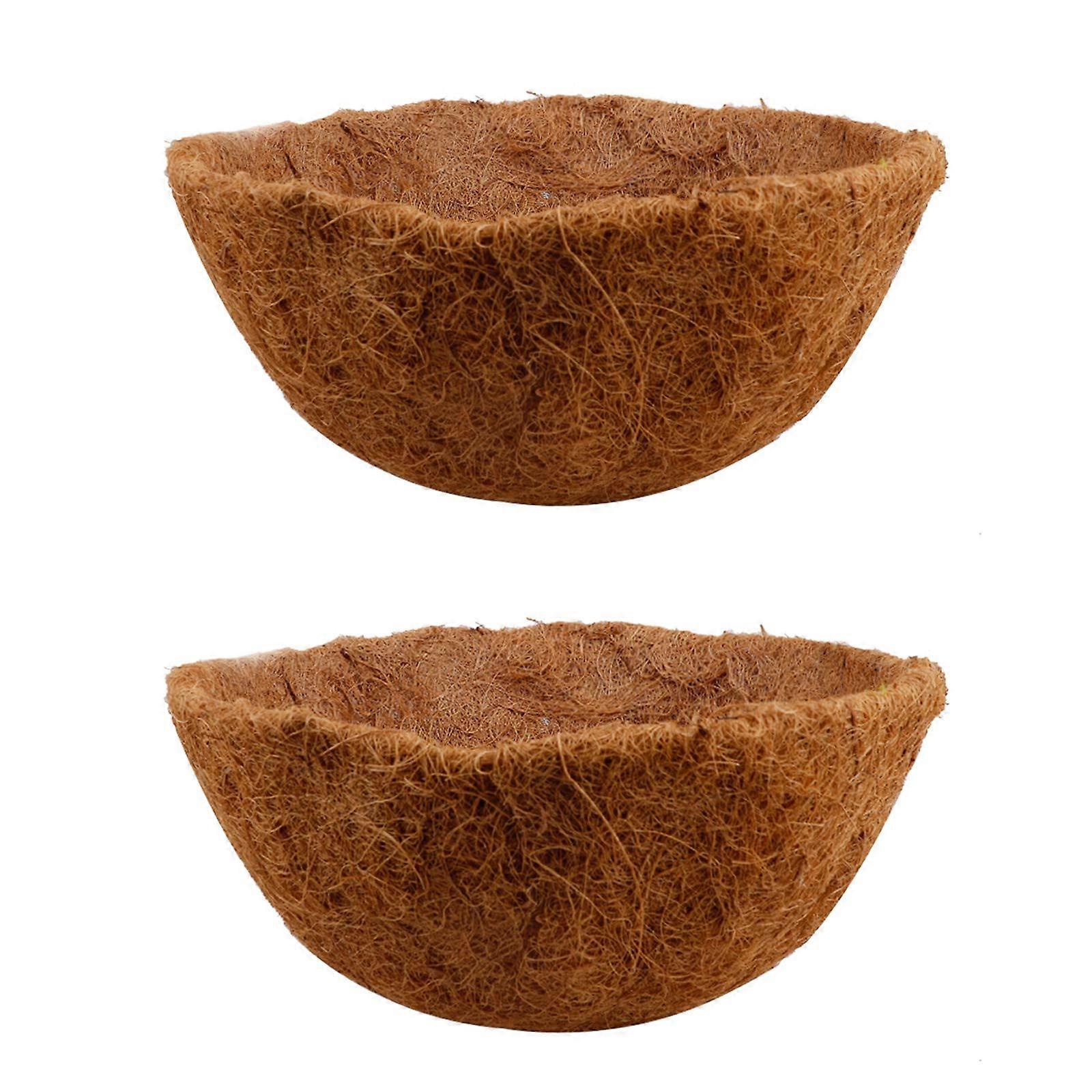 Coir Liner for Planter 10-Inch Round Replacement Basket Liners for Hanging Baskets, Garden Pots, Pack of 2