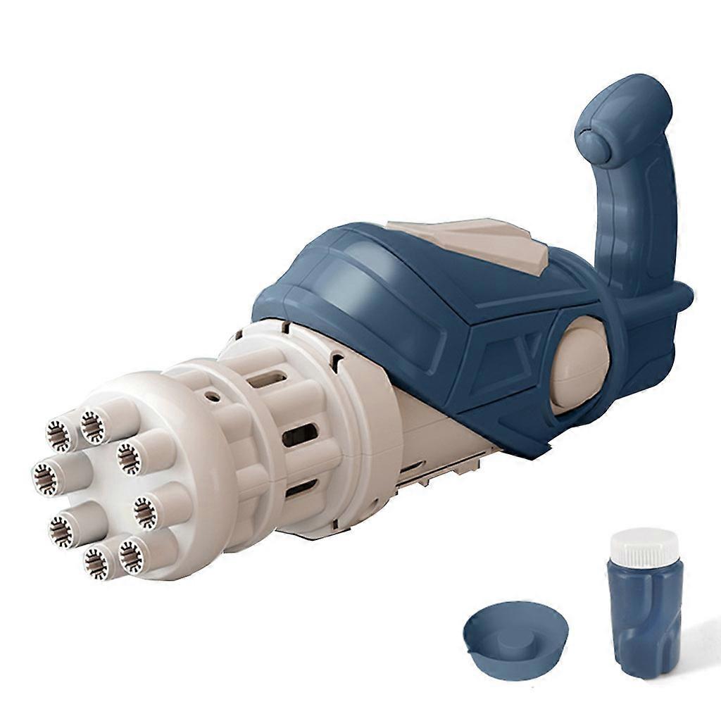 1PC Summer Toy Outdoor Game  Bubble Machine Realistic Bubble Toy with Upgrade 8 Hole Blower Outdoor Gift for Kid  Blue