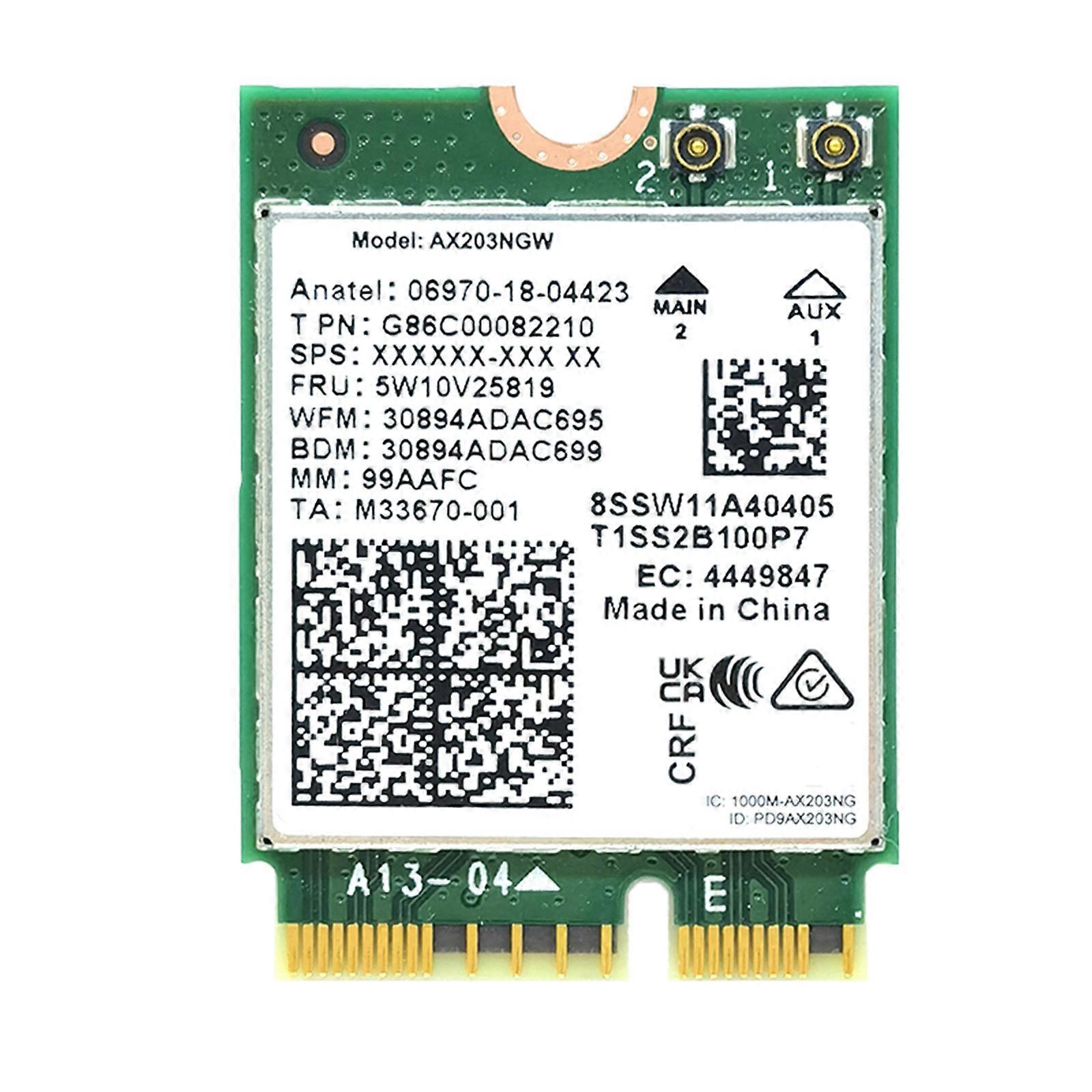 AX203NGW AX203 WIFI Modul Schnelle 1200 Mbit/s 5GHz AX WiFi 6 Adapterkarte mit Wireless 5.2 M.2 CNVio2 für moderne PCs