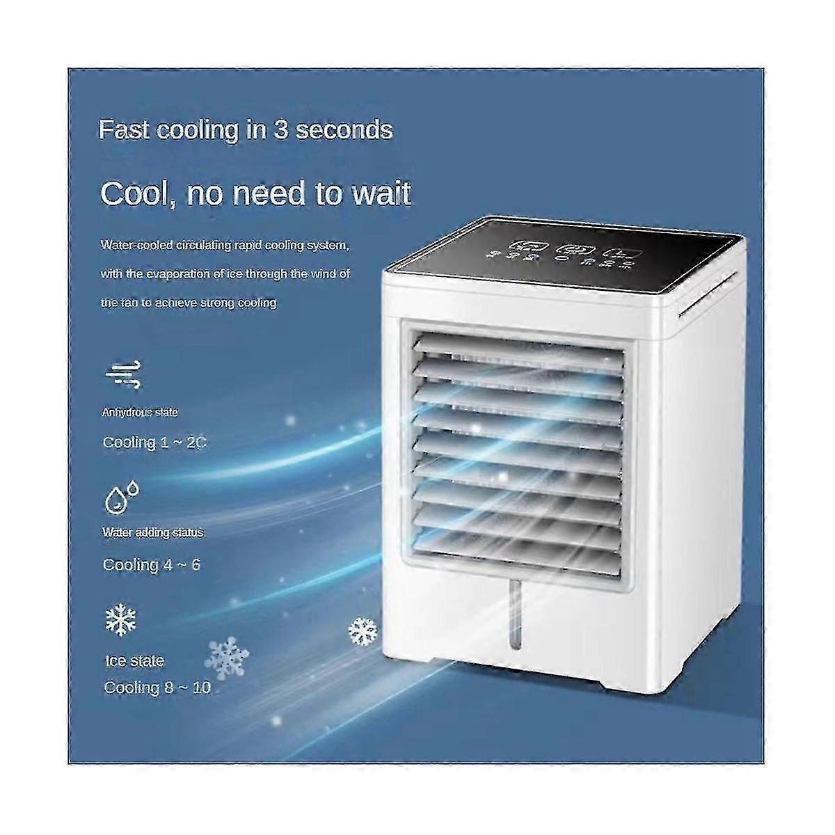Portable Air Conditioner Fan Evaporative Mini Air Cooler, Usb Powered Touch Screen Desktop Cooling