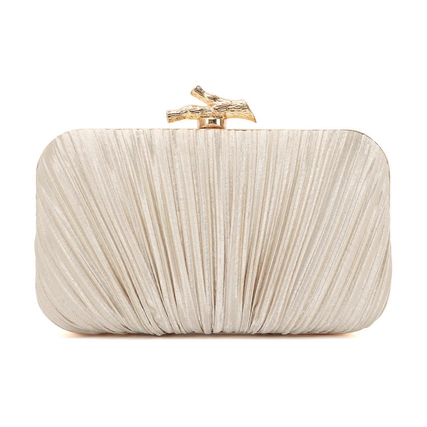 حقائب القابض للنساء حقيبة مساء حقيبة مخلب مطوي مع سلسلة لحفل الزفاف