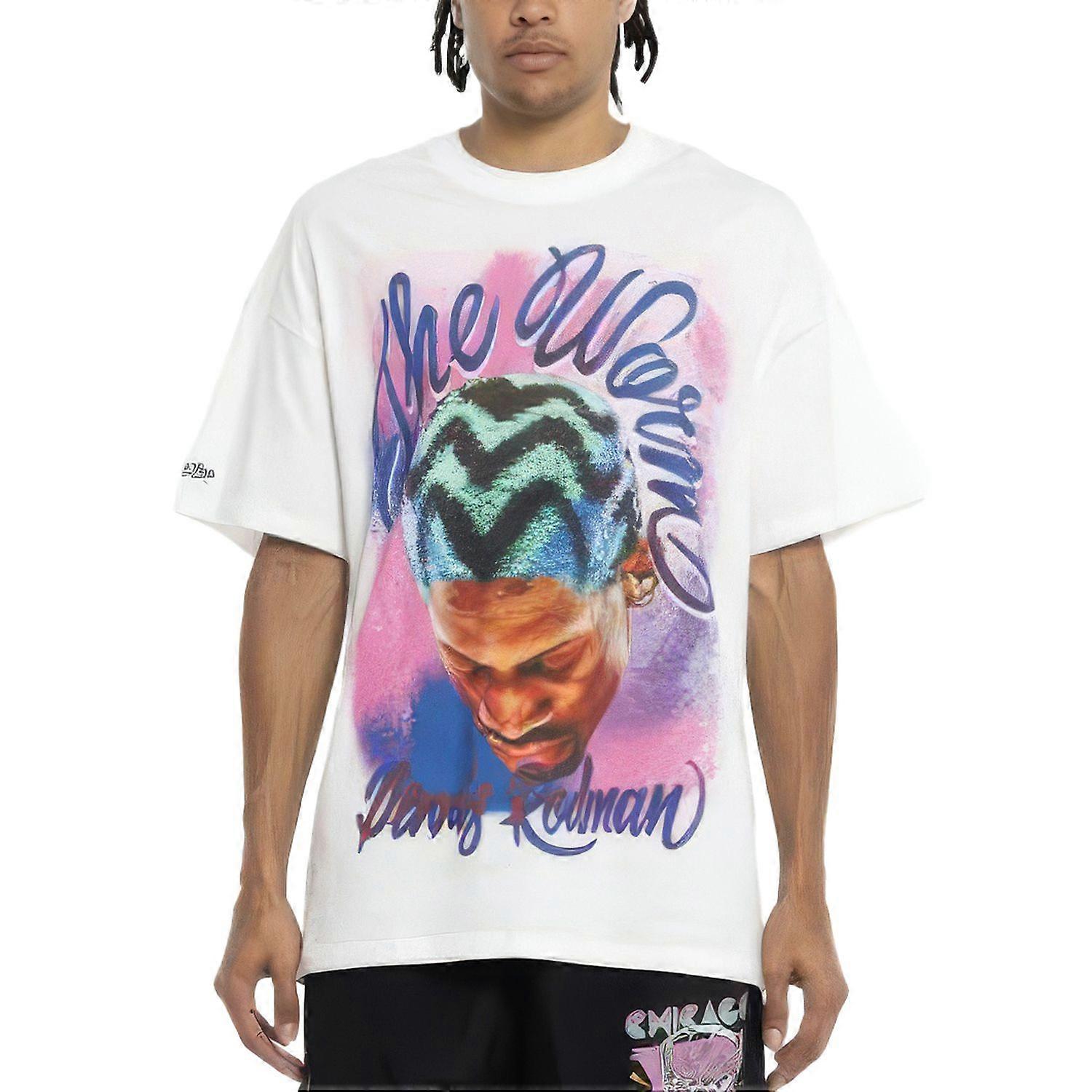 Mitchell & Ness Shirt - AIRBRUSHED Dennis Rodman white
