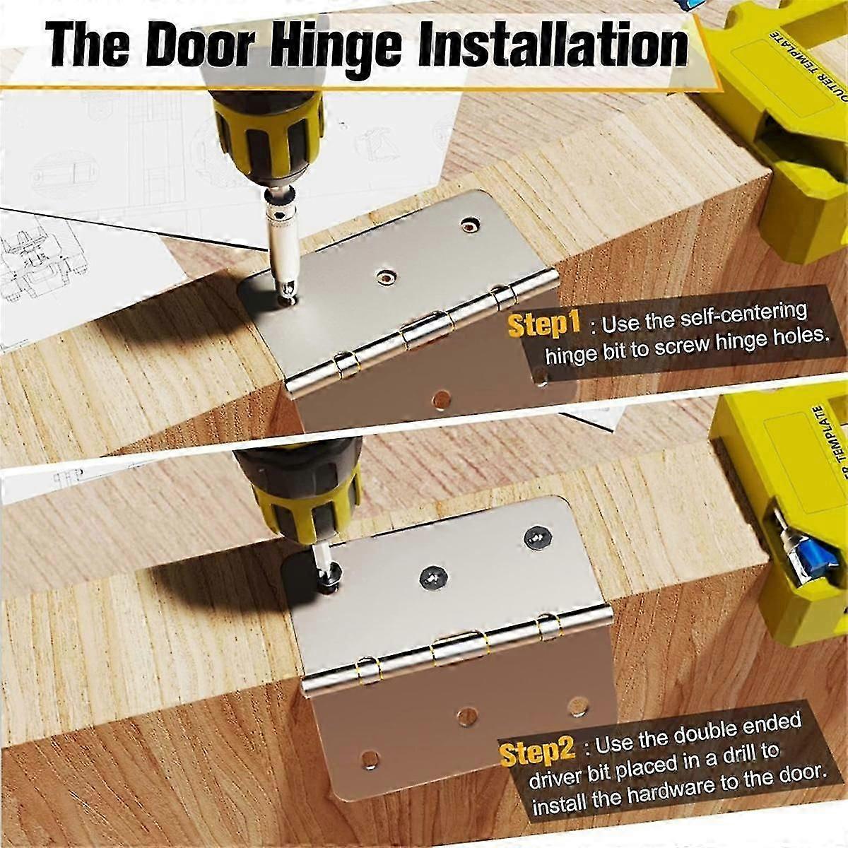 Door Hinge Jig Door Hinge Mortiser Hinge Installation Kit Door Hinge Router Mortiser for 3 Inch to