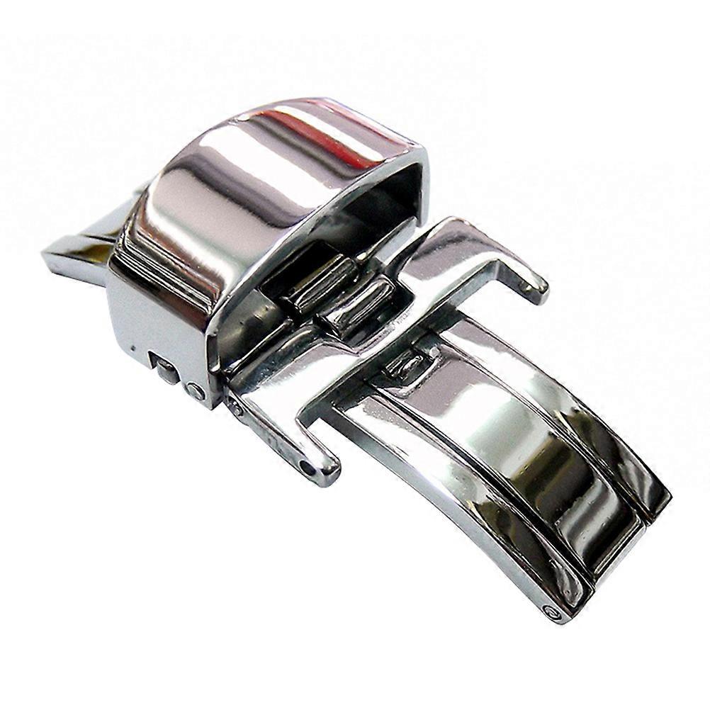 Deployment Clasp Buckle Watch Band Replacement 22MM Silver Rectangular Add Luxury to Watch 1Pack