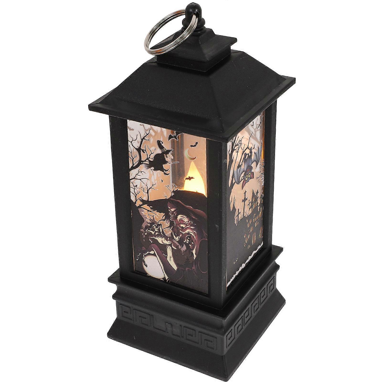 Decorative Lanterns Glitter Flameless Candle Lights For Halloween Day present Multi 22 x 8 x 8 Cm Illumination 1Set