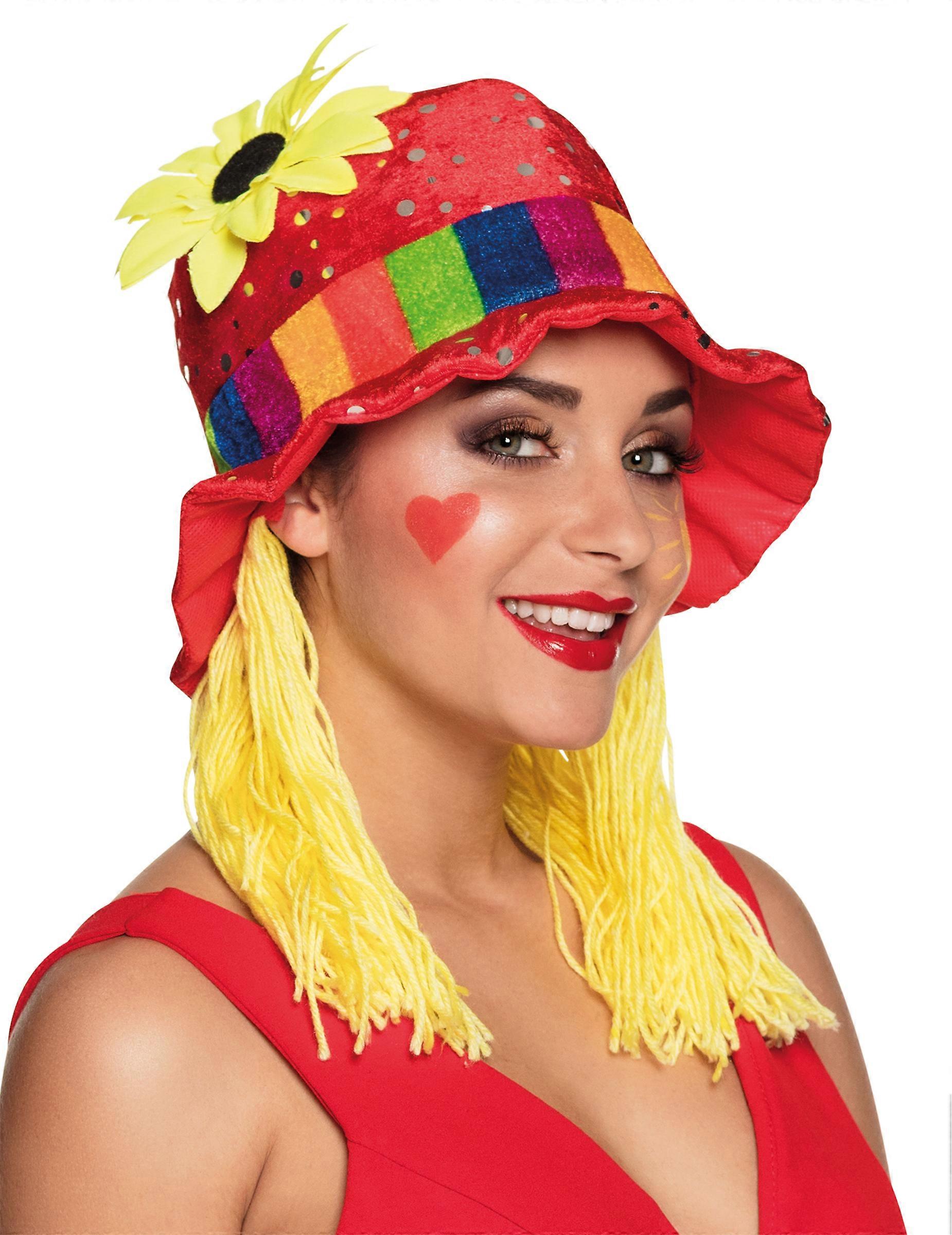 Red top hat with sunflower