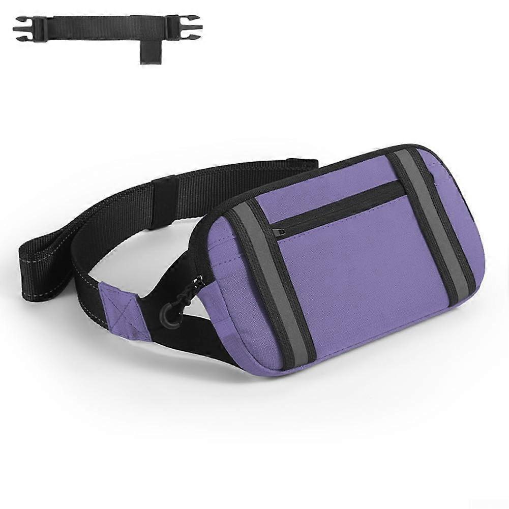 Bicycle bag made of elastic rope with reflective stripes, ideal for at night (purple).