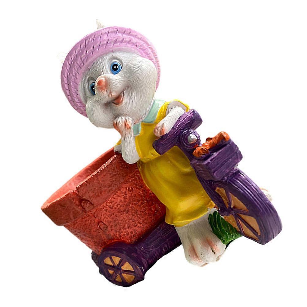 Resin Flower Planter Rabbit Vase Decorative Flower Pot Succulent Container Windowsill Desk 1Pack
