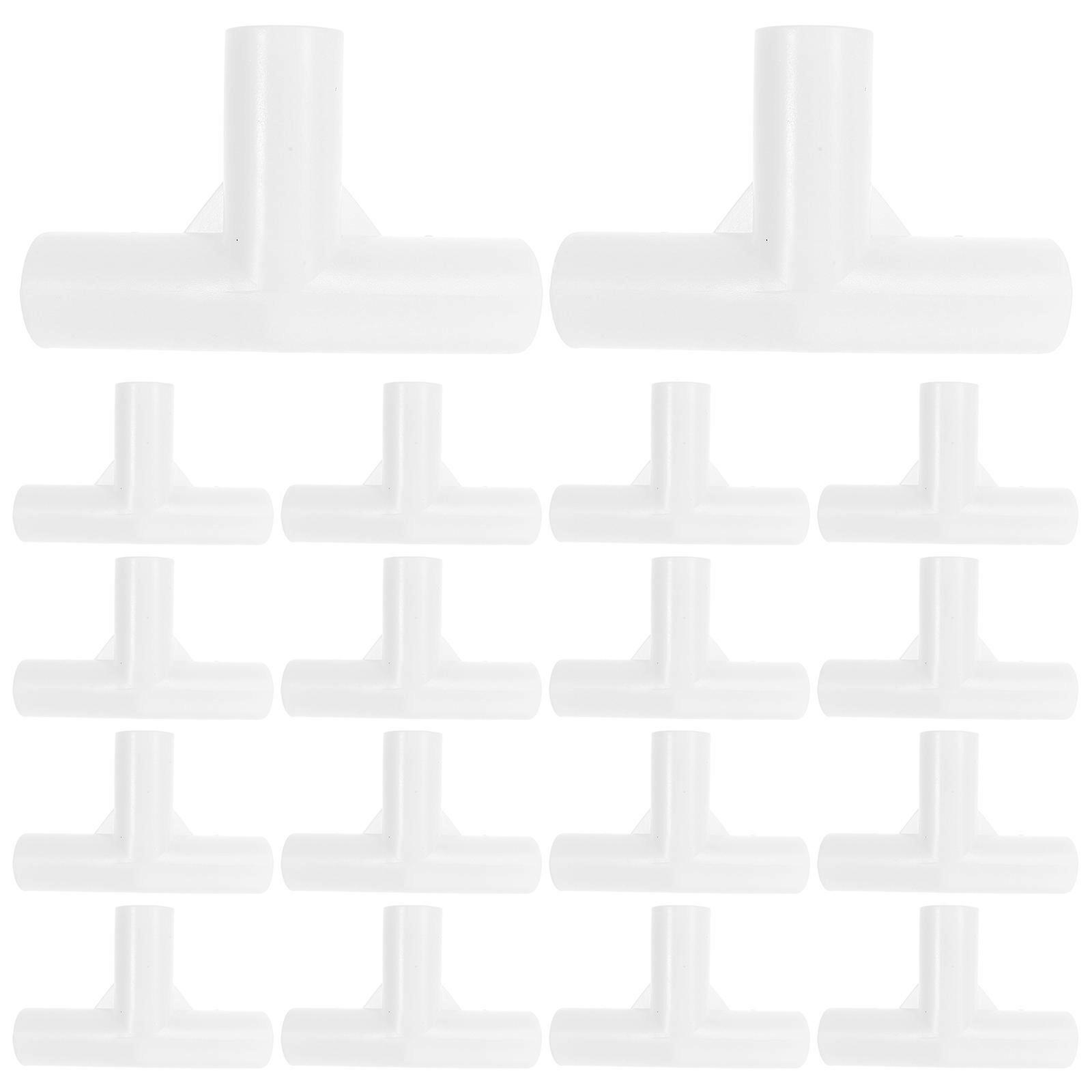 Camping Tent Pole Tee Connector Plastic Adapter Easy Installation For 12mm Pipes Children'S Tents 20Pcs