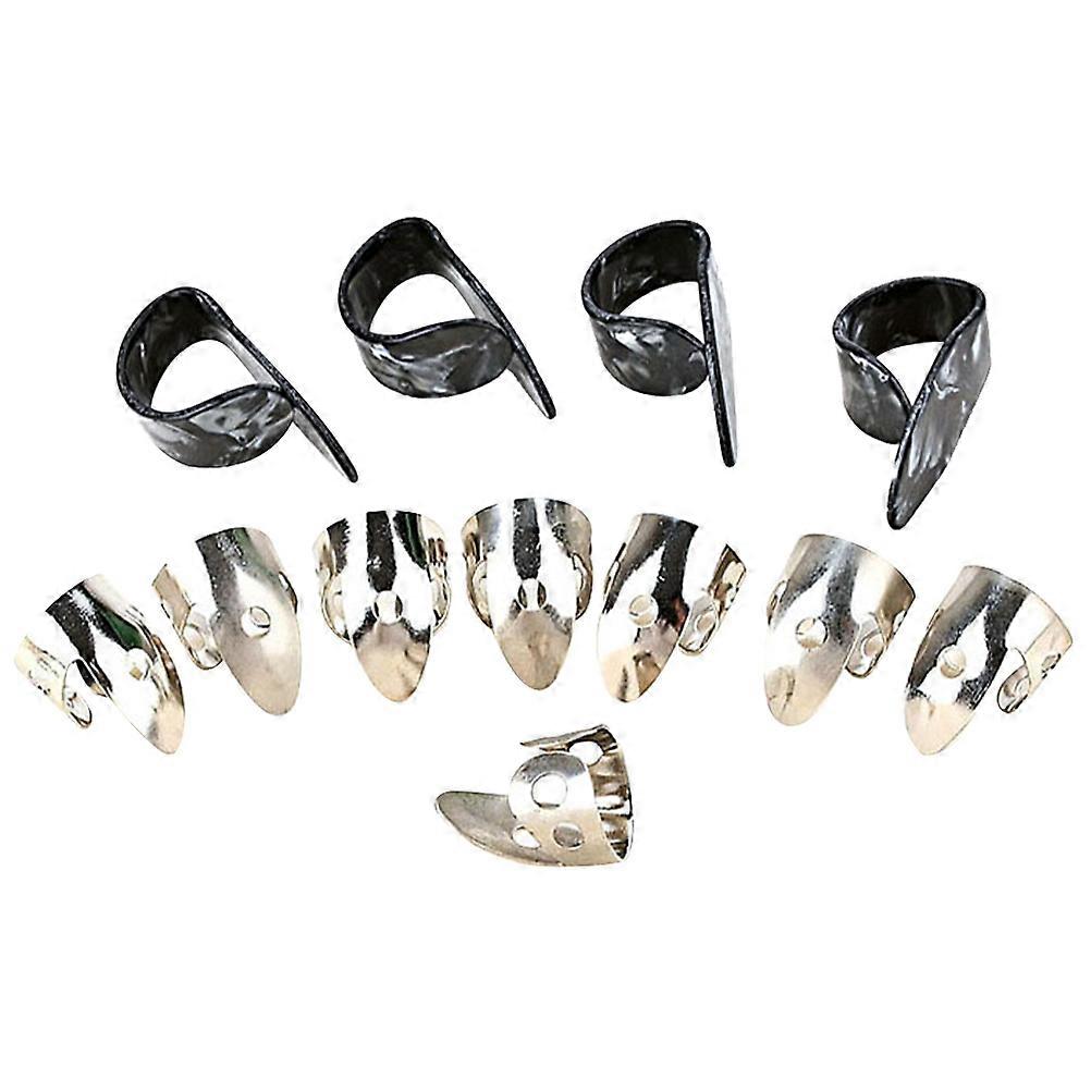 12pcs Adjustable Finger Picks Set for Guitar – Comfortable, Durable Plectrums for Beginners & Professionals – Lightweight Guitar Practice Accessories