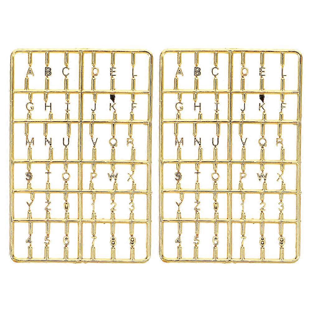 2pcs Miniature Dollhouse Accessories Decorative Door Number Letter Sign for Tiny House Mailbox Realistic Proportions Fine Craftsmanship