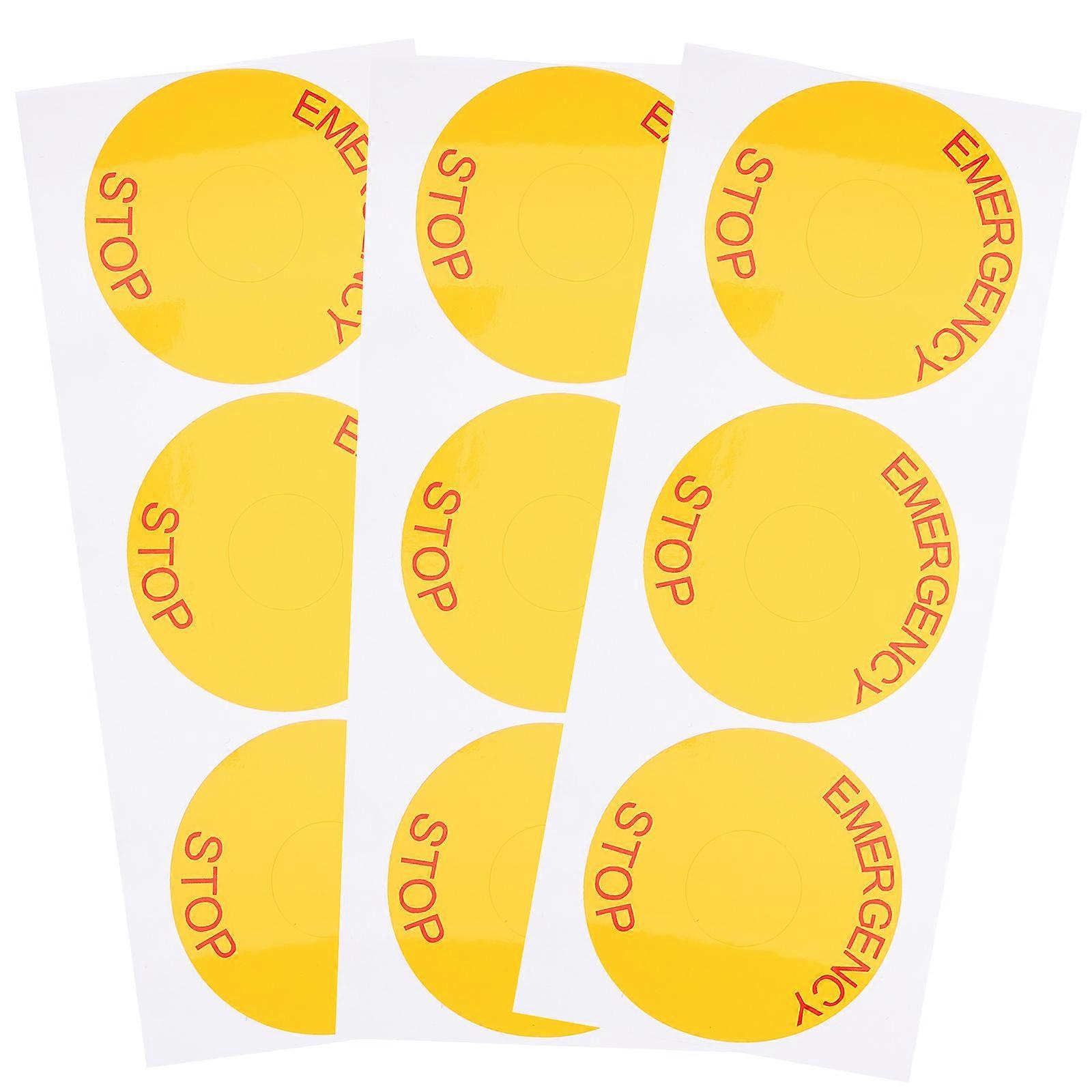 a polished and professional product description based on your input:
**10pcs Emergency Stop Label Decal Stickers – High Visibility Safety Signs