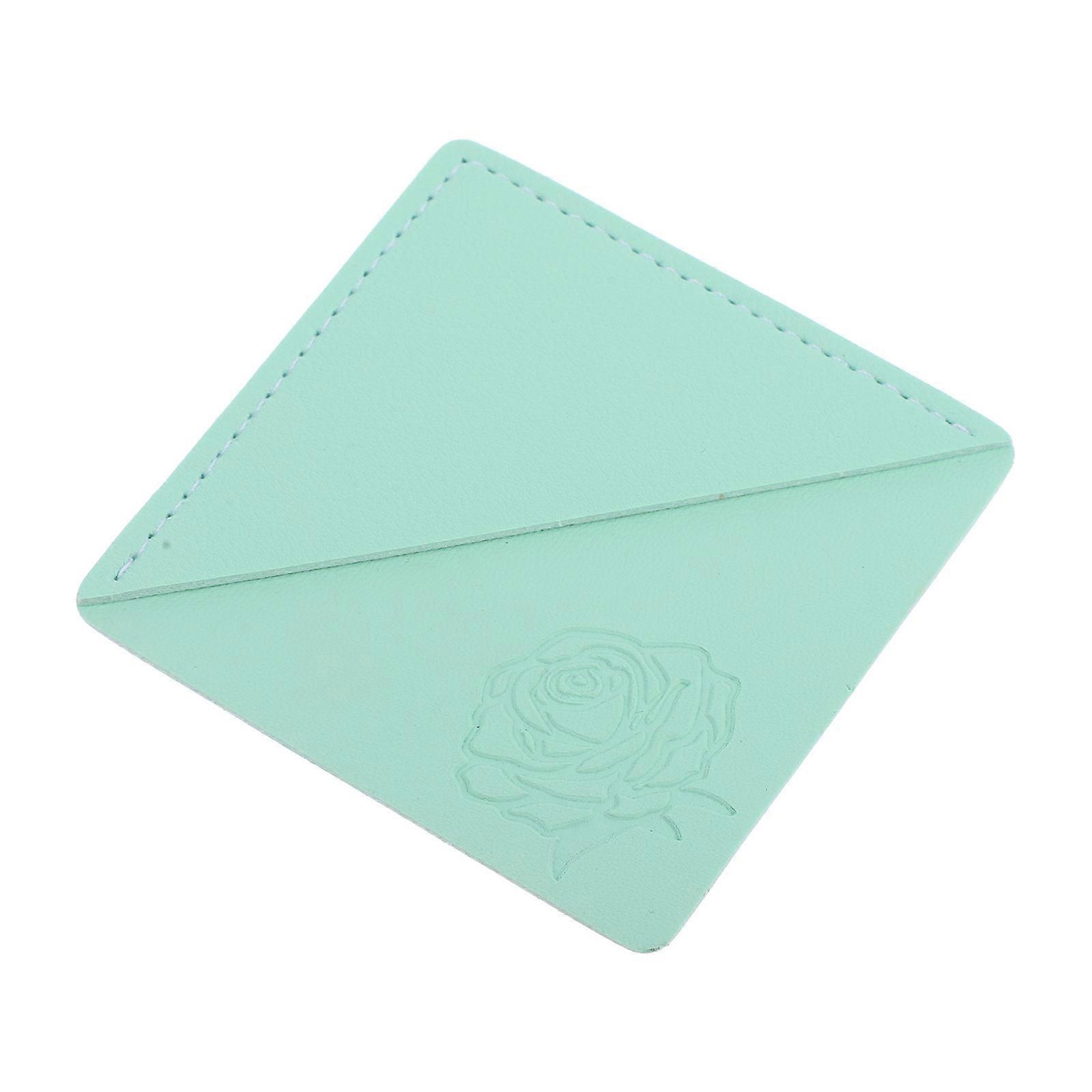 Corner Bookmark for Book Page Protection Light Green Square Design