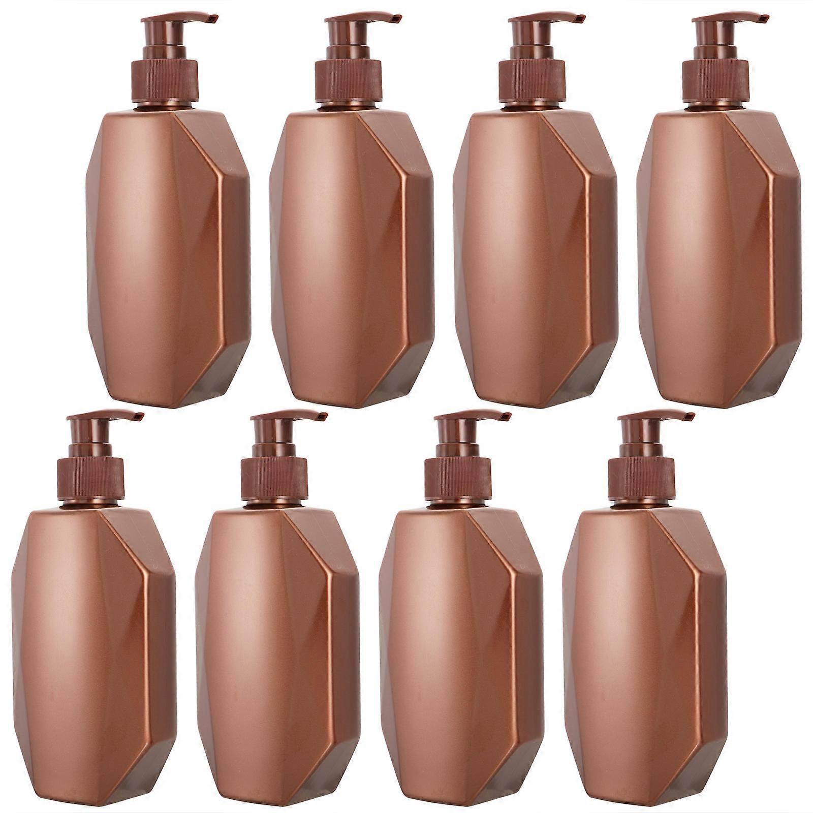 8pcs 300ml Lotion Bottle Pump Dispenser Refillable for Body Care Liquid Empty Bottles