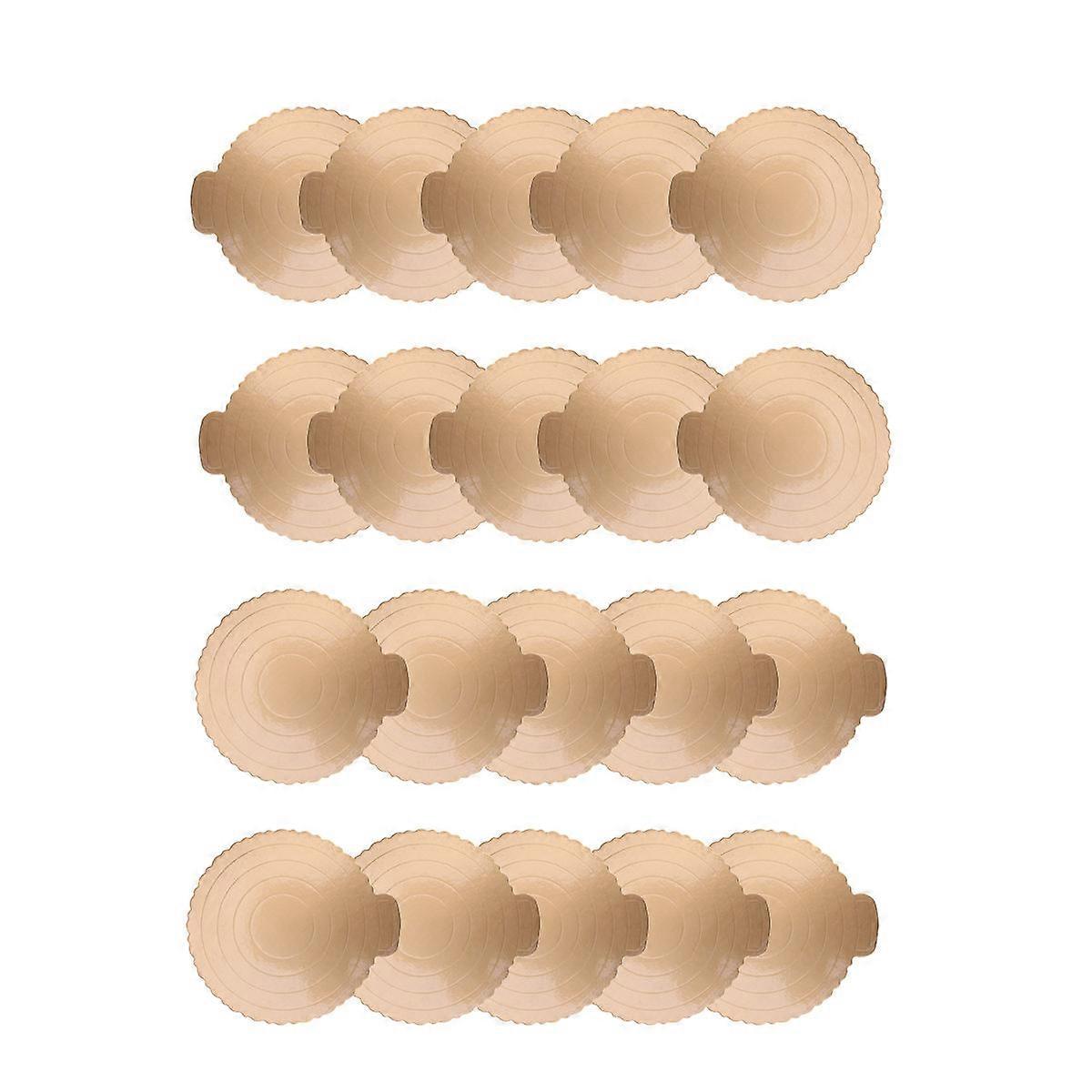 Round Cake Boards Golden Color For Home Use And Restaurant 20Pack