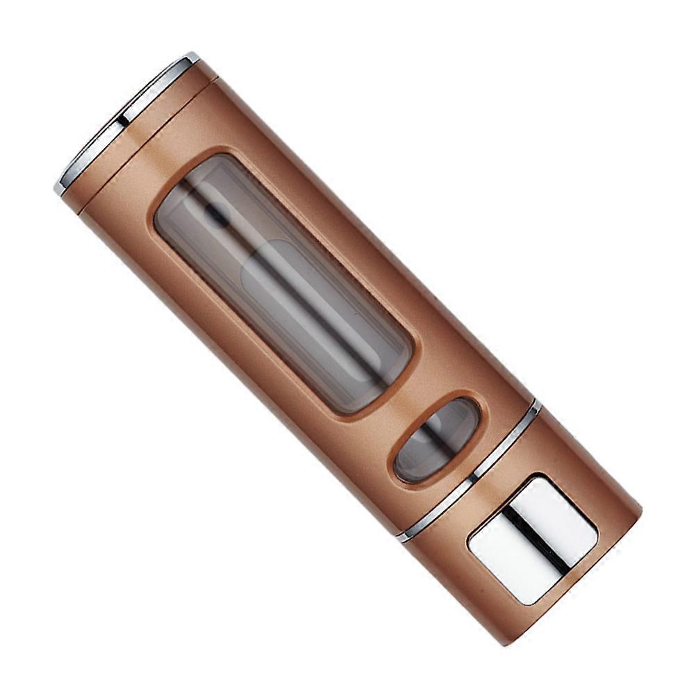 Wall Mount Hand Soap Dispenser Plastic Manual Liquid Storage Refillable Empty Container Gold 1Pack