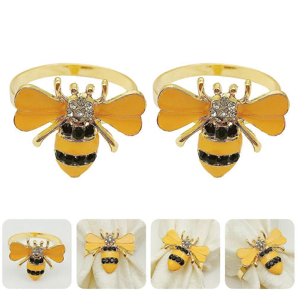 Napkin Accessory Napkin Clasps Golden Color 4x4x4cm 2Set