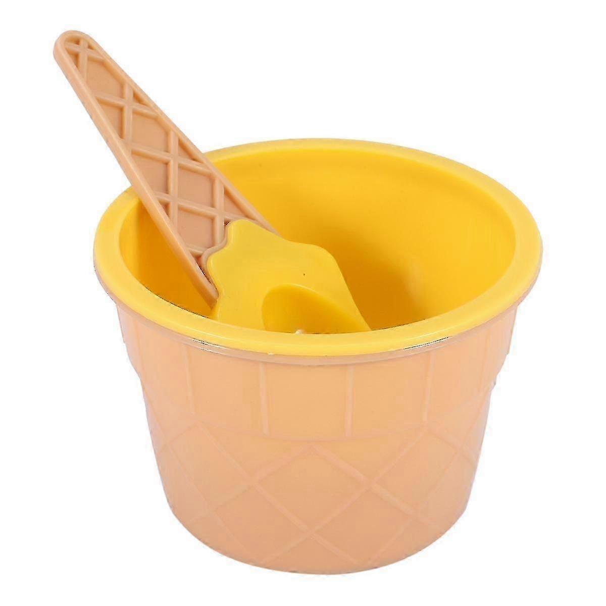 6pcs Ice Cream Bowl Set Different Color Ice Cream Spoon Bowl Set Children Bowl