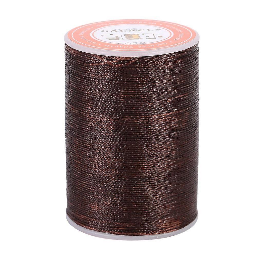 160m 0.45mm Round Waxed Polyester Leather Thread Roll for Sewing DIY Crafts (Brown)