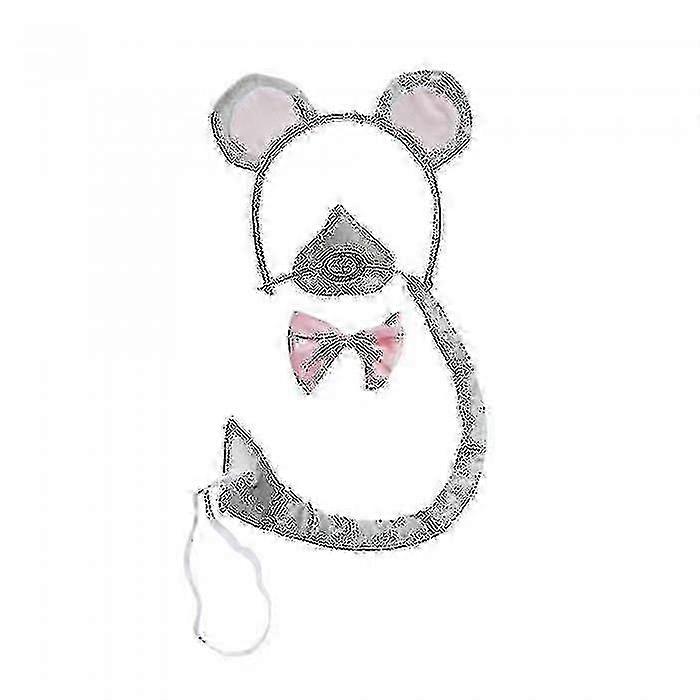 Ensemble oreilles de souris unisexe, nez, nœud papillon et queue avec son