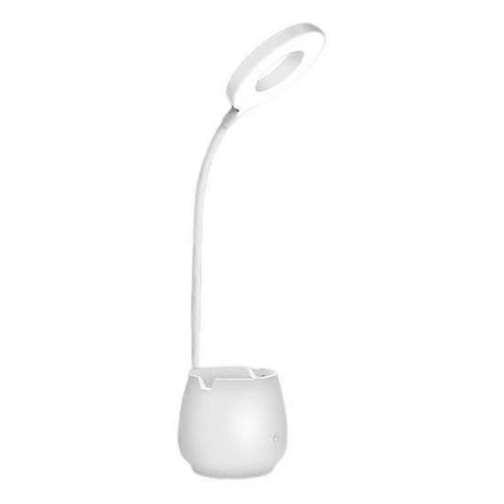Desk Lamp with Pen Holder Flexible Hose Design Dimmable Super Bright Flicker Free Rechargeable LED Reading Lamp
