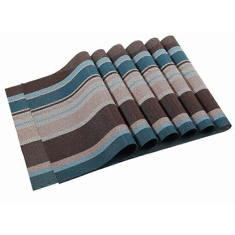 Washable Placemats Non-Slip Insulating Heat Mats for Kitchen Table Set of 6