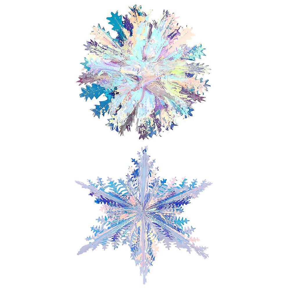 Snowflake Hanging Decoration Assorted Color Valentine's Day 20CM Snowflake Ball 2Pcs