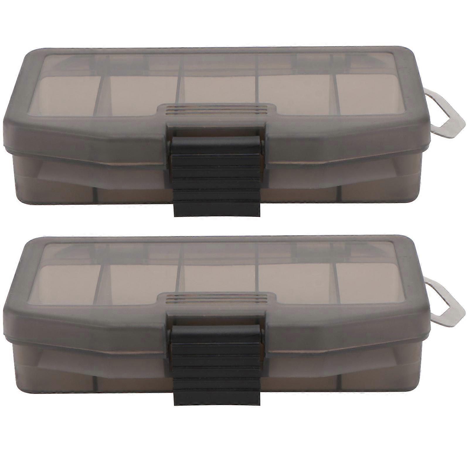 Fishing Kit Box Organization Rectangular Shape for Outdoor Activities Fishermen 2Pack