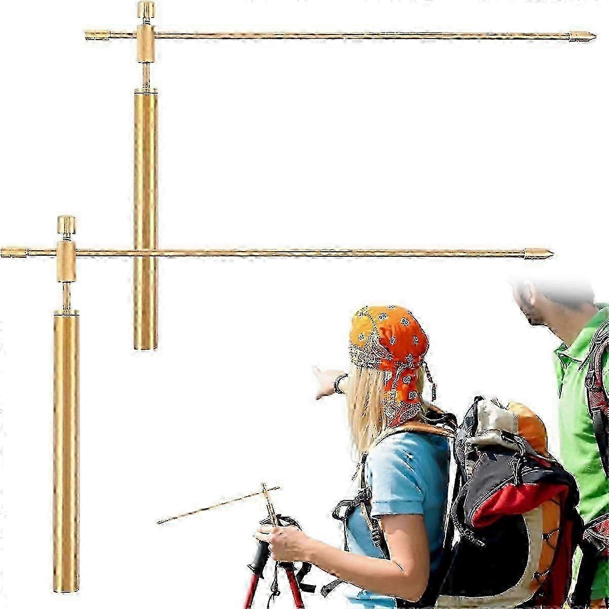 Copper Dowsing Rods 1 Pair Smooth Rotation Solid Copper Divining Tools with Instructions