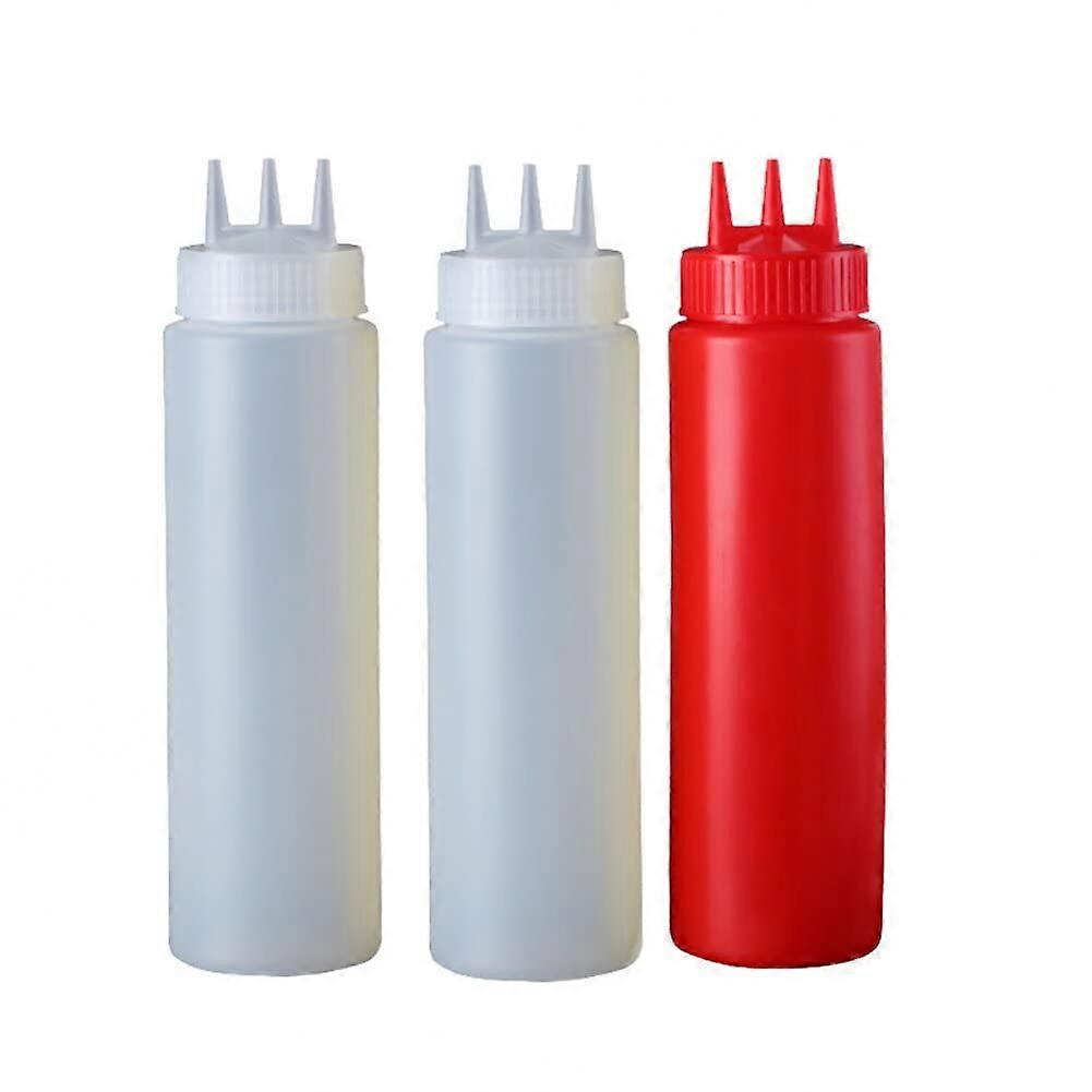 Squeeze Bottle 3-Piece Set with 3-Hole Nozzle