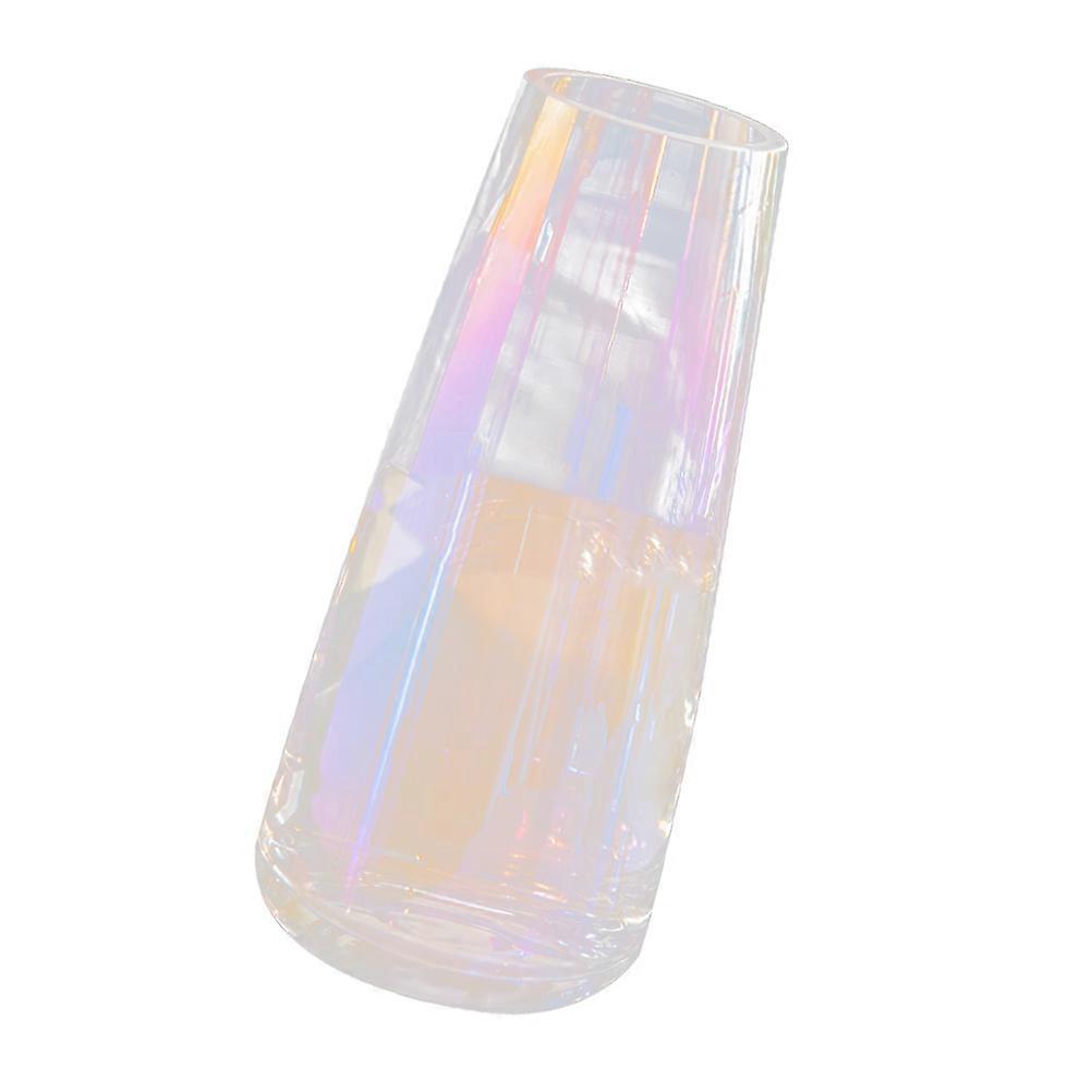 مزهرية زجاجية مطلية بالكهرباء تصميم بسيط أنيق داخلي مزهرية زهرة 22x9.5x6.5 سم المستخدمين العامين 1 قطعة