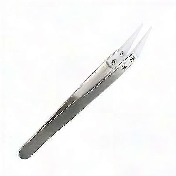 2-4pack Ceramic Tweezer Anti-Static 4.92inch for Soldering Tool Pinching Coils