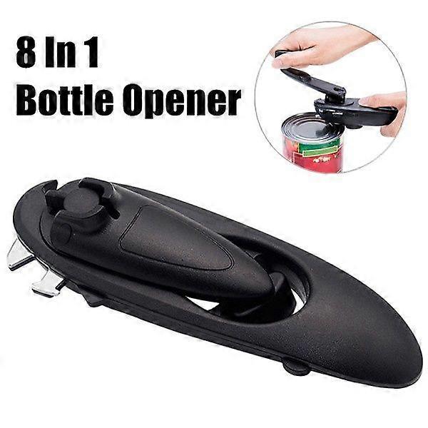 Multifunction 8 In 1 Manual Can Opener Kitchen Tool Bottle Jar Gadget Manual Bottle Opener Jar Opener Tin Opener for Restaurant Picnic