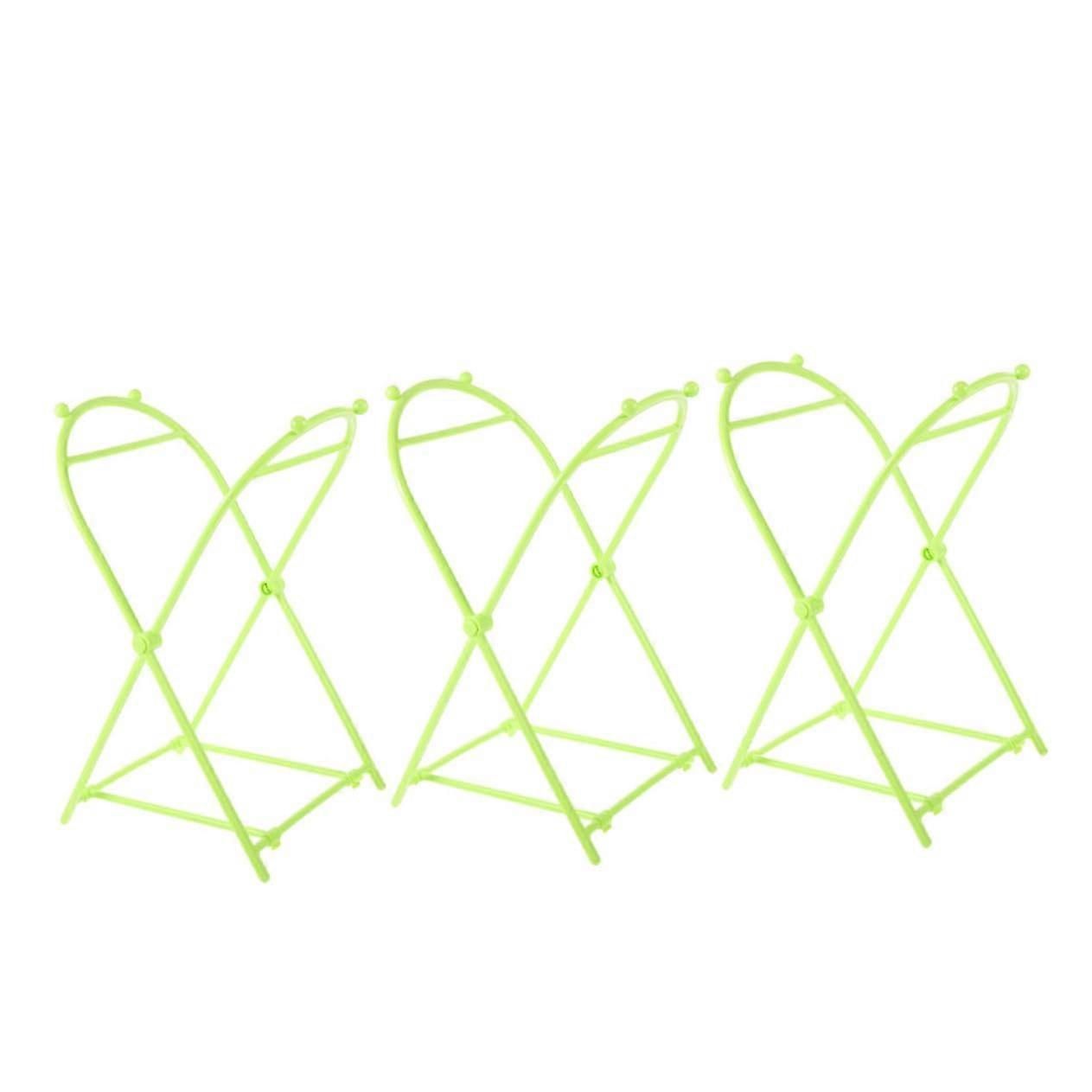 3 Pack Outdoor Trash Bag Holder Heavy Duty Camping Bag Stand Large Support Frame Portable Reusable Green PP Material