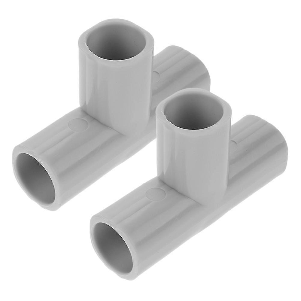 2pcs Playpen Elbow Pipe Connectors Stylish Tee Fittings for Indoor Outdoor Use Quick Assembly Easy Cleaning Elegant Design