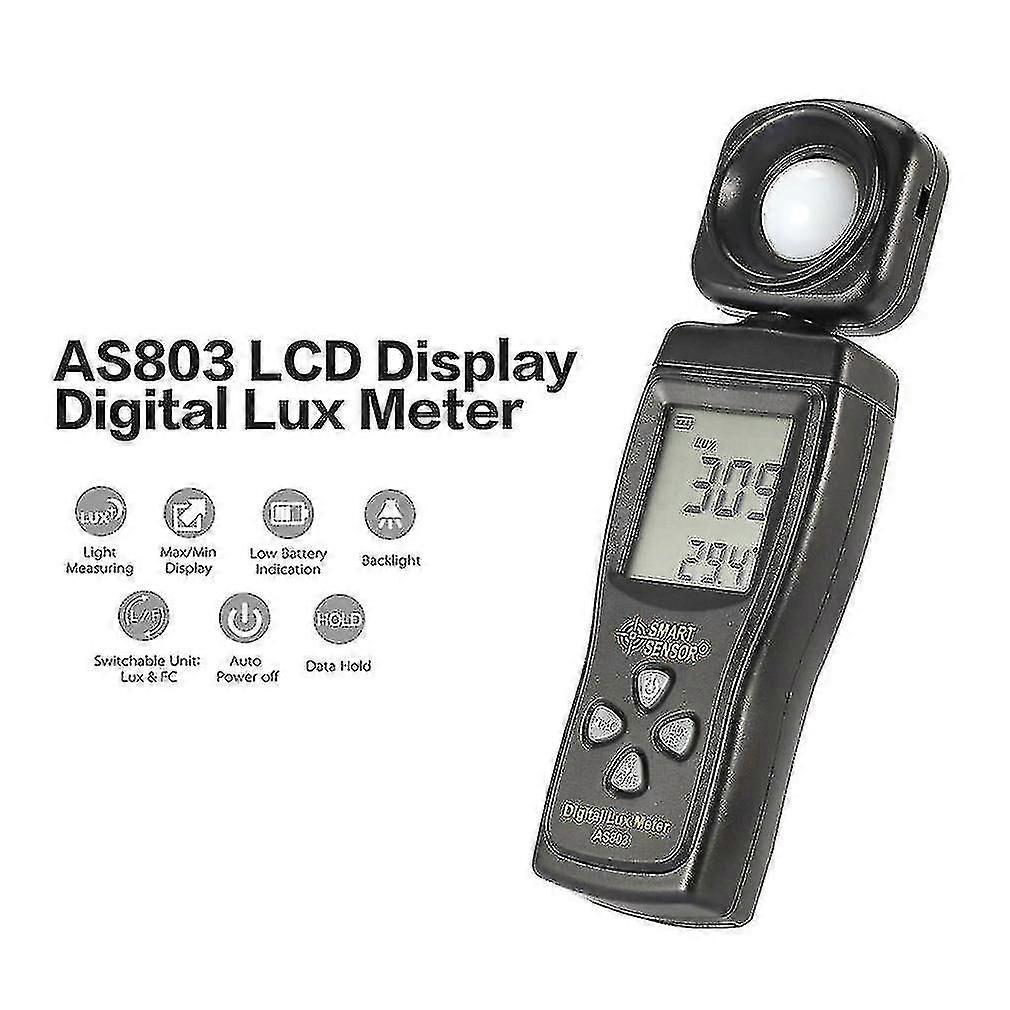 As803 Handheld Mini Digital Lux Meter Luminance Tester Light Meter 1-200000 Lux Tools Photometer Spectrometer Actinometer