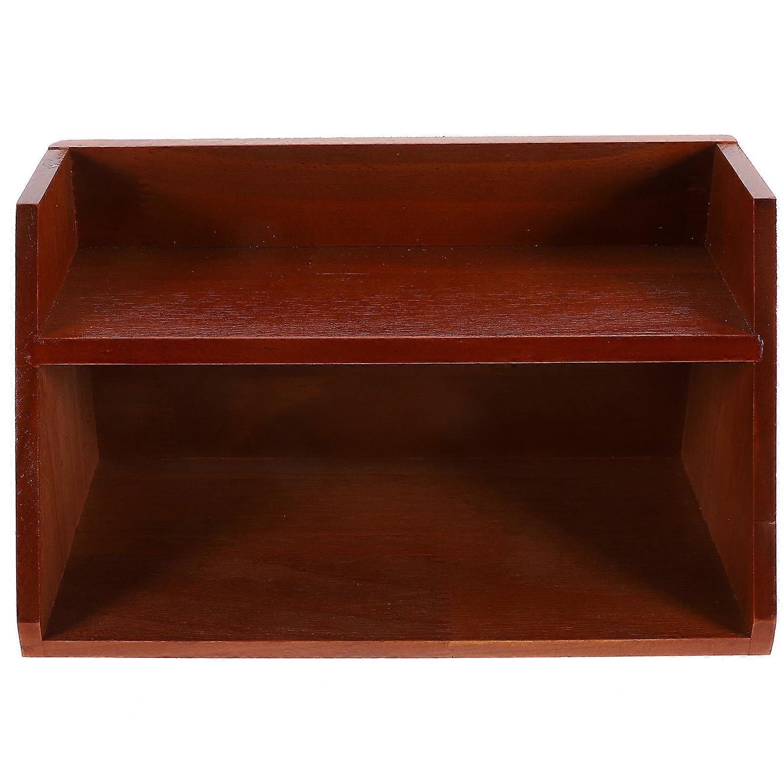 Brown Synthetic Spice Rack for Cabinet with Wood Material and Practical Design for Kitchen Storage