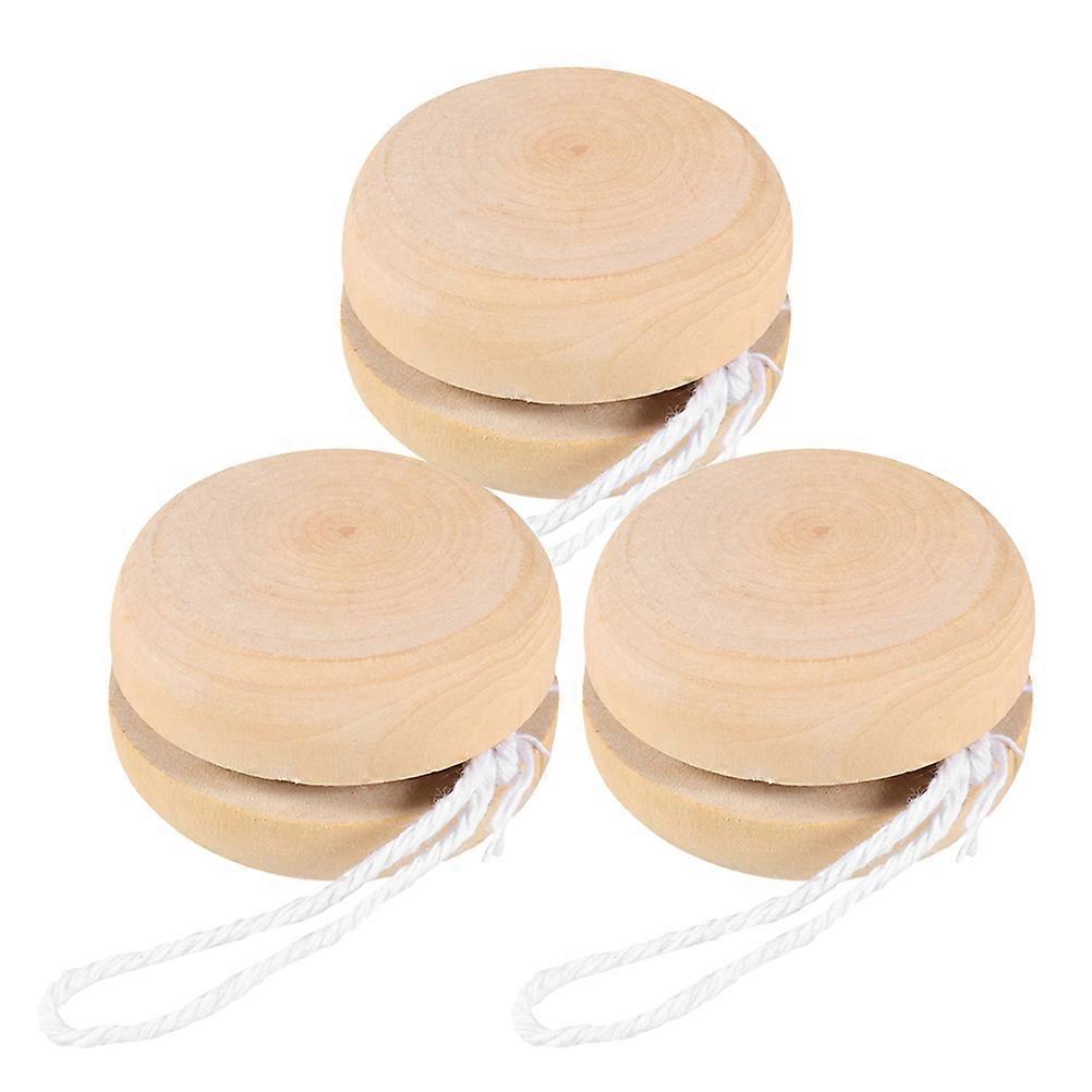 3pcs Unfinished Wooden Balls for DIY Crafts, Unpainted Wooden Playthings for Creative Projects, Safe Material