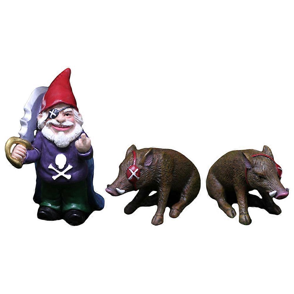 Here's a creative and engaging product description for your **Creative Pirate Garden Gnome Statue with Resin Pig Figures**:
### π΄ββ οΈ **Creative