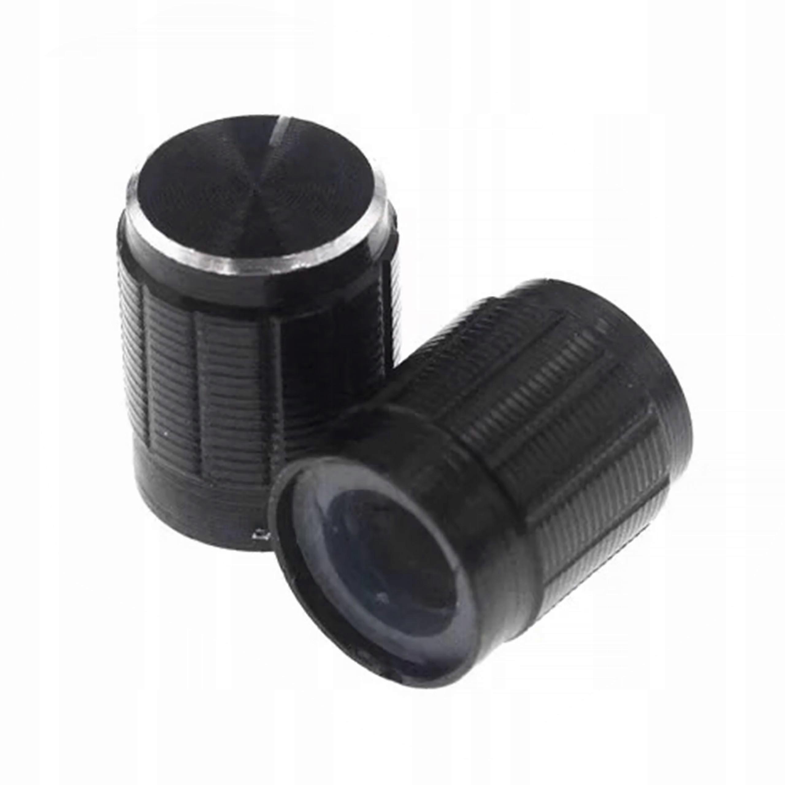 Rosfix 电位器旋钮 15mm |铝和 ABS |黑色带银色指示灯