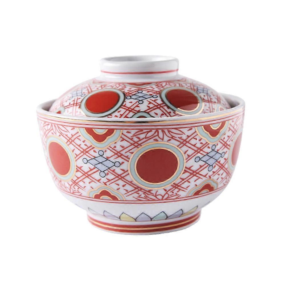 Round Ceramic Soup Bowl Simple Design 1 Set For Restaurants Home Use And Dining Table Egg Accessory
