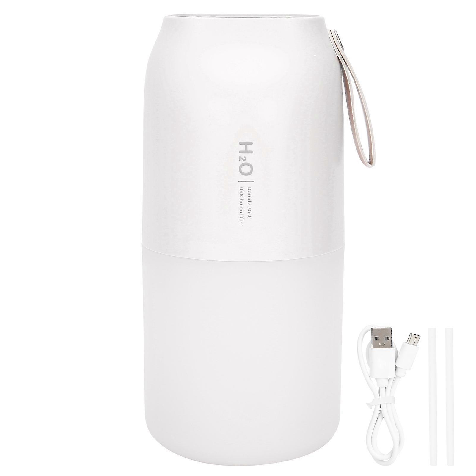 300ml Double Spray Humidifier Diffuser USB Charging Nanometer Atomization 2 Gears Night Light