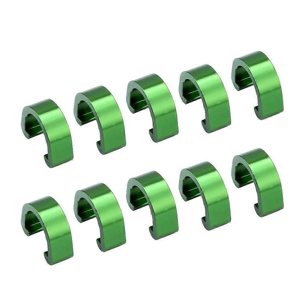 10pcs Shaped Buckle Clips for Bike Brake Line Fixing – Durable Aluminum Alloy Clamps for Lightweight Cable Management on Road Bikes