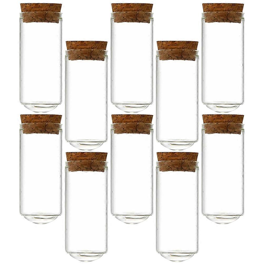 10pcs Glass Bottles with Cork Stoppers – Multi Functional Wish Bottles for DIY Crafts, Drift Messages, Party Favors, Decoration & Small Item Storage