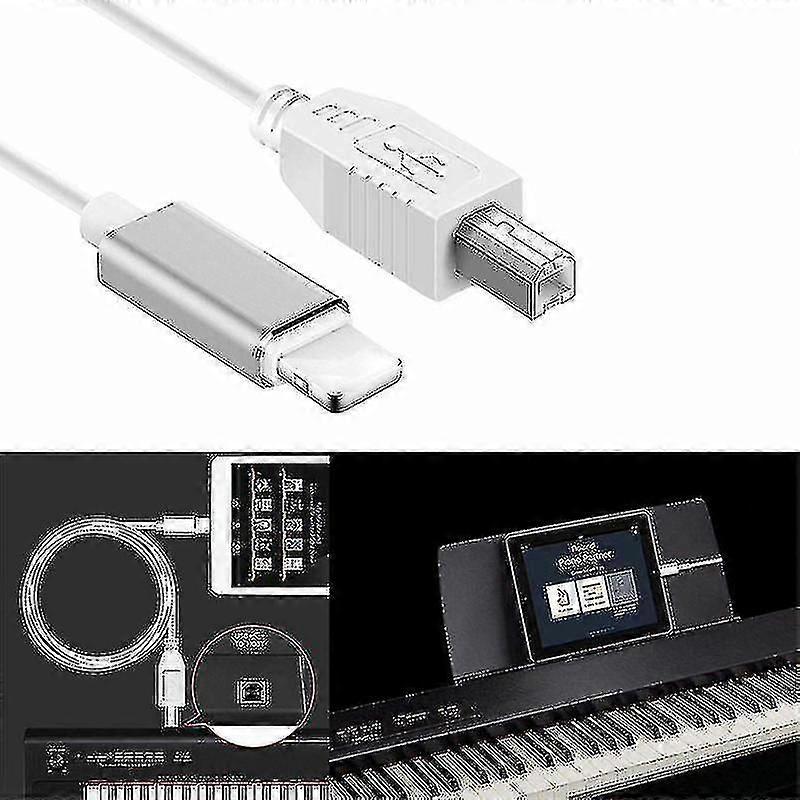 Lightning To Type-b Midi Keyboard Converter Usb 2.0 Cable For  7 8 X  [xh]