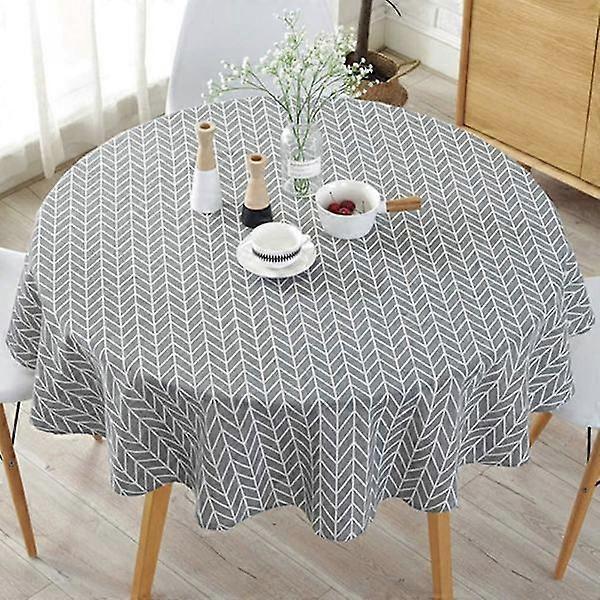 Nordic style tablecloth, round table and round tablecloth, D