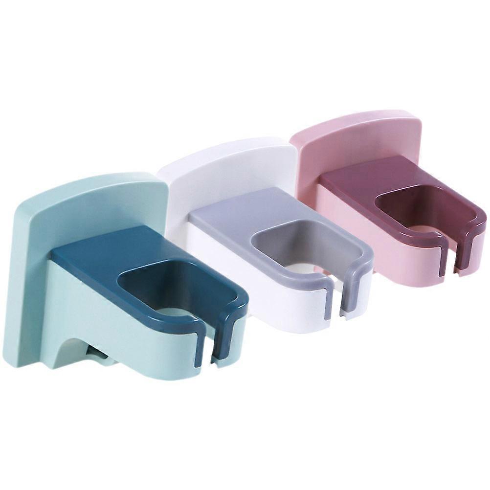 3pcs Wall Mount Hair Dryer Rack Blow Dryer Holder Punch Free Hair Dryer Storage Solution