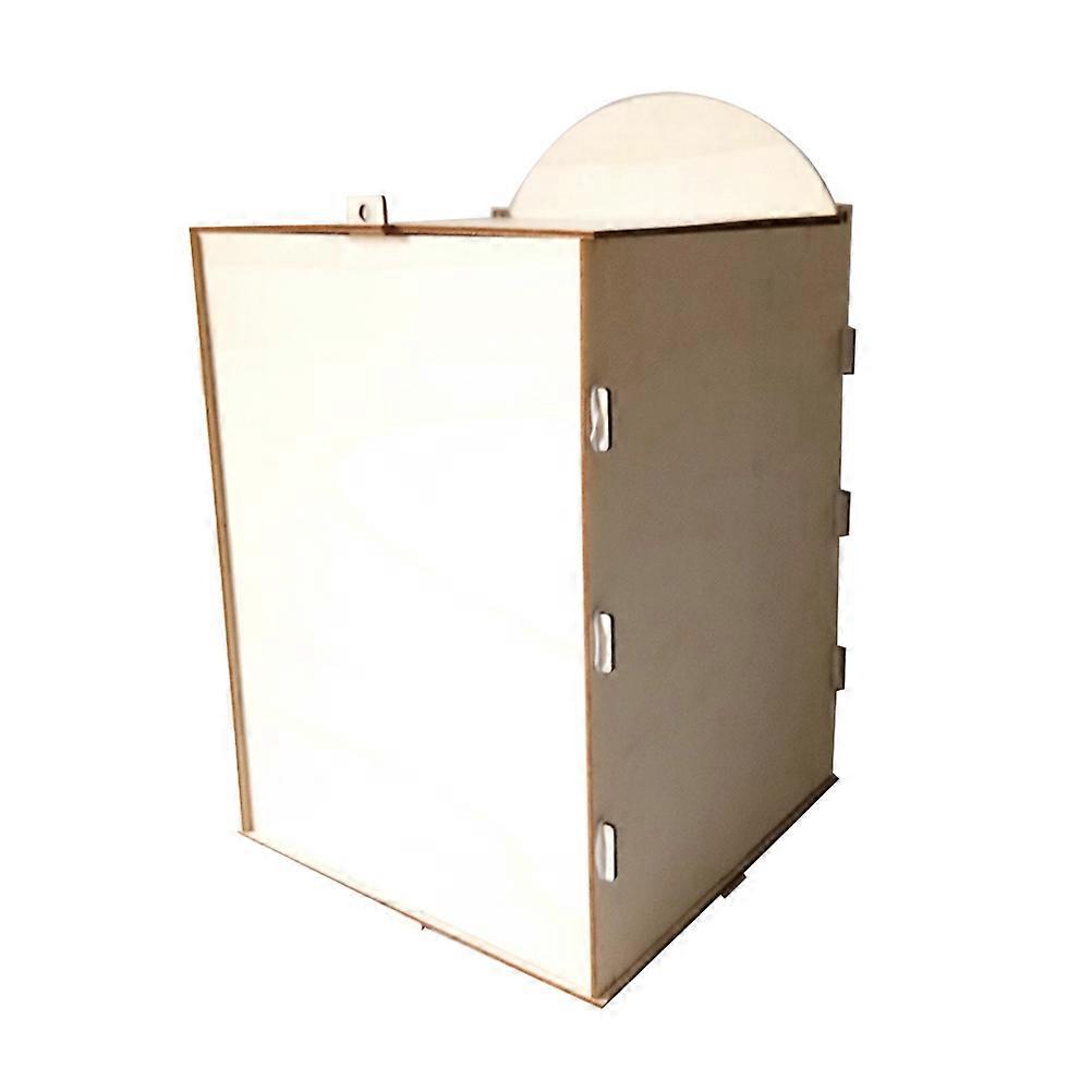 תיבת מכתבים לחתונה תיבת דואר מעץ כפרי מחזיק תיבת דואר מלאכת קישוטים מסיבת חתונה אספקה מחזיק צורה מלבני 1 סט